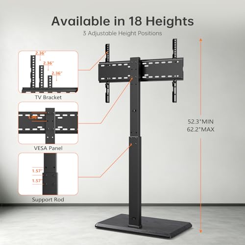Universal Floor TV Stand for 32-75 Inch TVs up to 110 lbs - style: TCP01-M-A02