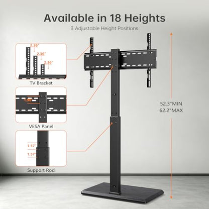 Universal Floor TV Stand for 32-75 Inch TVs up to 110 lbs - style: TCP01-M-A02