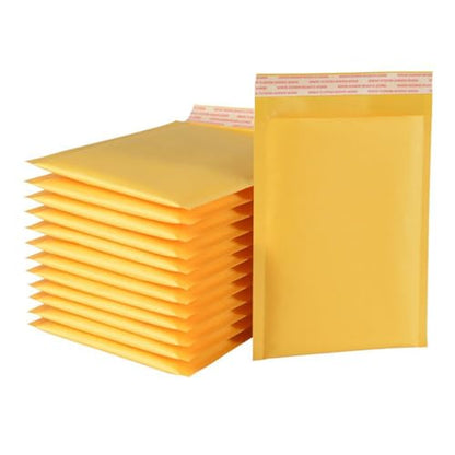 6x 9" Kraft Bubble Mailers,10 Pack Padded Envelopes, 6x9 Inch Waterproof Tear Resistant Bubble Wrap Envelopes Self Sealing Shipping Bags for Makeup Business Packaging Supplies (Yellow, 6 * 9 Inch) - color: Yellow, size: 6*9 Inch