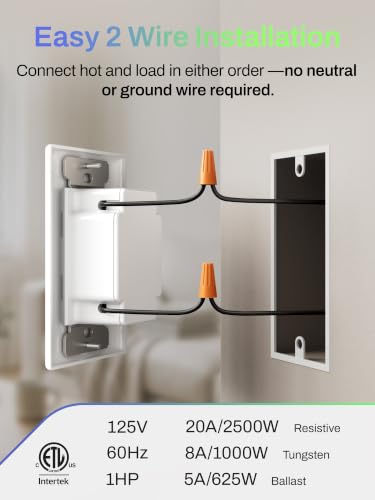 BN-LINK Bathroom Fan Timer Switch for Lights Exhaust Fan Heater, No Neutral - size: Spring Wound (60 Minutes)