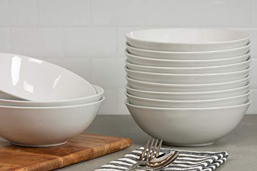 10 Strawberry Street 7" Catering Coupe Cereal Bowl, Set of 12,White - size: 7" Cereal Bowl, style: Coupe