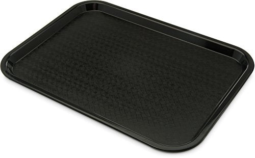 Carlisle FoodService Products Café Cafeteria Tray, Fast Food Tray for Restaurant or Commercial Use, 12" x 16", 24 Count, Black - color: Black, size: 12" x 16"