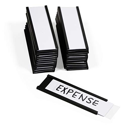 SmartSign Pack of 25 Magnetic"C" Channel Label Holders | 1" x 3" - size: 1" x 3"