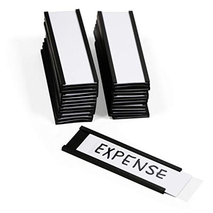 SmartSign Pack of 25 Magnetic"C" Channel Label Holders | 1" x 3" - size: 1" x 3"
