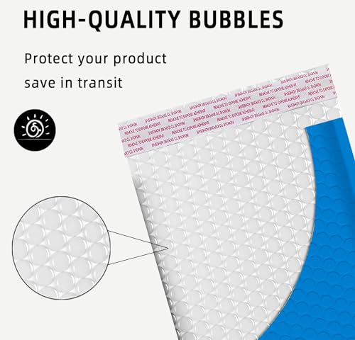 25 50 100 200 500 1000 Pieces, 6x10 inch, Self Seal Waterproof Mailing Envelopes, Poly Bubble Mailers Shipping Bags, Bubble Padded Envelopes, Bulk Color #0 (Light Blue, Usable 6 * 9 inch, 25 Pcs) - color: Light Blue, size: Light Blue, 6x9 inch, 25 Pieces
