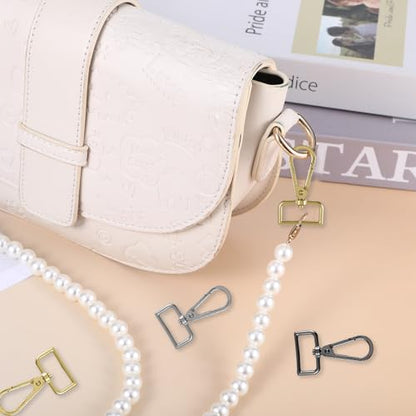 30 Pcs Metal D Ring Swivel Lobster Claw Clasp Snap Hooks Purse Hardware - color: Mixed Colors, size: 1 Inch