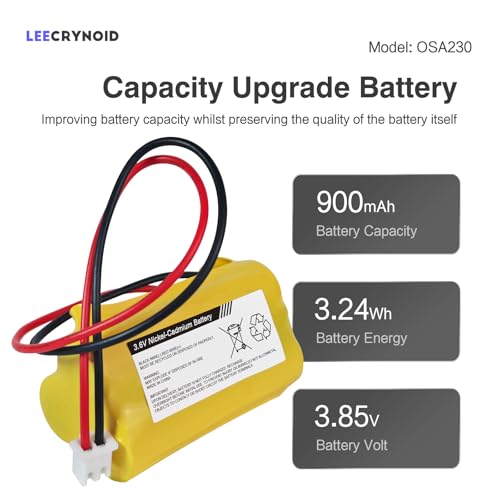 2-Pack 3.6V 900mAh Ni-CD AA Exit Sign Battery for Unitech 6200RP - size: 2-Pack 3.6V 900mA