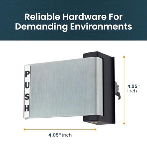 Adams Rite Push Paddle Storefront Door Handle, 6"x4.5", Right, Aluminum, PD - color: Aluminum Silver, style: Right Hand