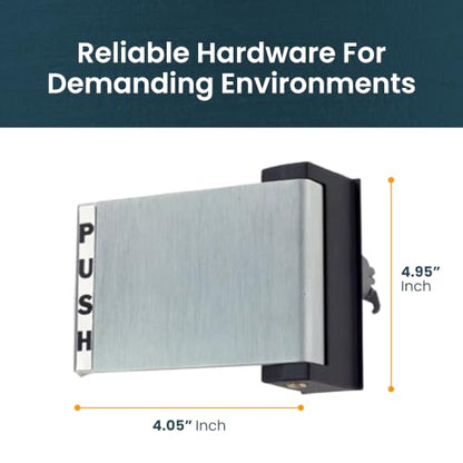 Adams Rite Push Paddle Storefront Door Handle, 6"x4.5", Right, Aluminum, PD - color: Aluminum Silver, style: Right Hand