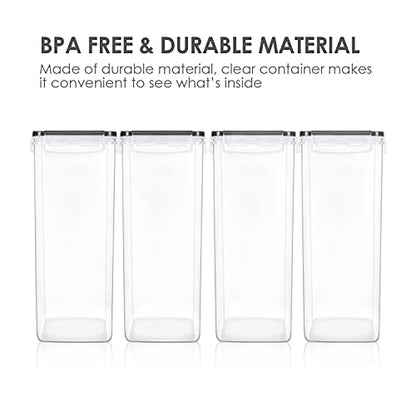 Vtopmart Extra Large Airtight Food Storage Containers, 6.5L, 4 Pcs - color: Black, size: 6.5L
