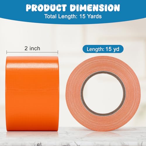 6 Rolls Rainbow Colored Duct Tape 2" x 15Yd Heavy Duty Waterproof Tape