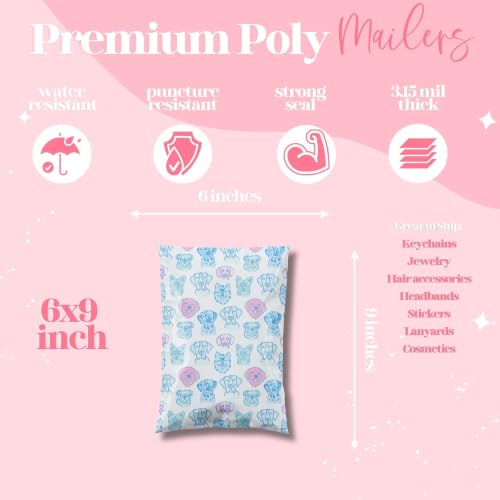Pretty Package Store Poly Mailer Variety Pack, 36 Bags, Assorted Sizes