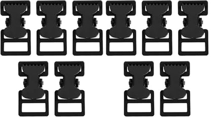 EXCEART 5pcs Webbing Clip Metal Clips Heavy Duty Luggage Strap Backpack Webbing Clamp Buckle Bracelet Iron - size: 6.5X3.5CM