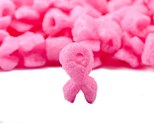 Bubblefast! Brand FunPak Plant Based Biodegradable Packing Peanuts, 1.5 cu ft Bag, Compostable (Pink Ribbons) - color: Pink Ribbons