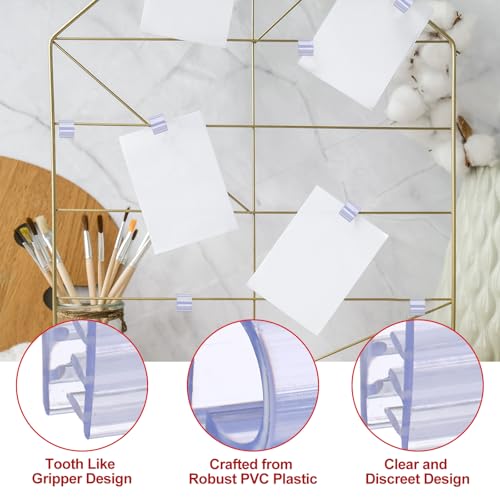 Kathfly 100 Pcs Gridwall Sign Holder Clips 1/2 In, Wire Shelf Label Holder - size: 1/2 Inch