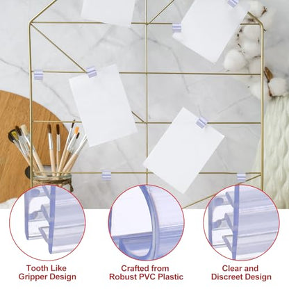 Kathfly 100 Pcs Gridwall Sign Holder Clips 1/2 In, Wire Shelf Label Holder - size: 1/2 Inch (Pack of 2)