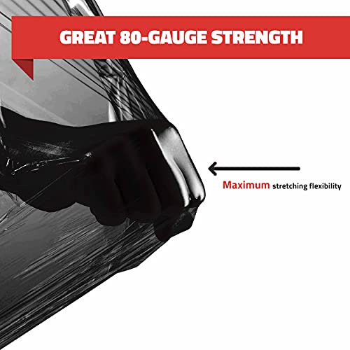 Simply Cool 8 Pack Stretch Wrap 18 Inch 80 Gauge Shrink Wrap Black - color: Black, size: 8 Pack