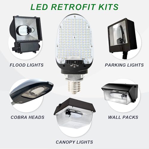 OSTEK LED Shoebox Retrofit Kits, Rotatable Outdoor Street Lighting 5000K