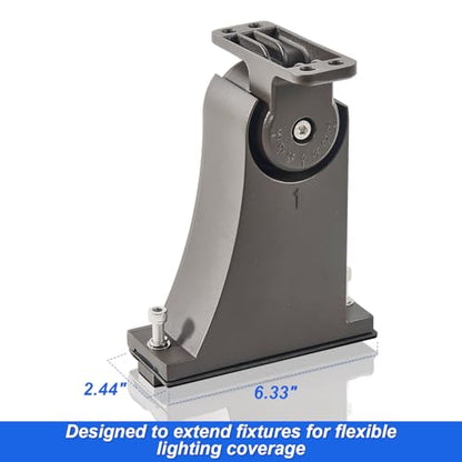 LED Parking Lot Light Mounting Bracket, Waterproof and Rust-Proof, Direct Arm Mount Accessory for LED Shoebox Parking Lot Light, Outdoor Area Street Lighting Mounting Bracket - color: Arm Mount Bracket