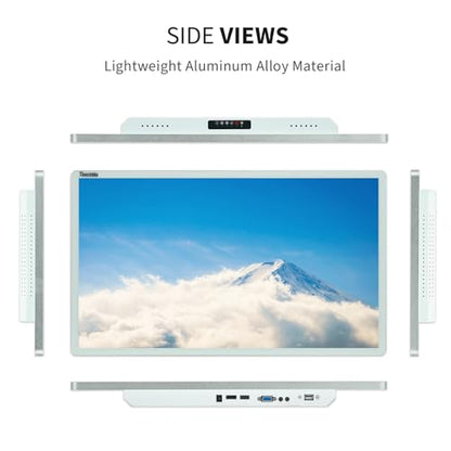 Capacitive Multi-Touch Screen Industrial Monitor, 16:9 Display, Built-in Speakers, USB, VGA, DP & HD-MI Ports, Digital Signage Displays and Player for Advertising (21.5-Inch White) - size: 21.5-Inch White