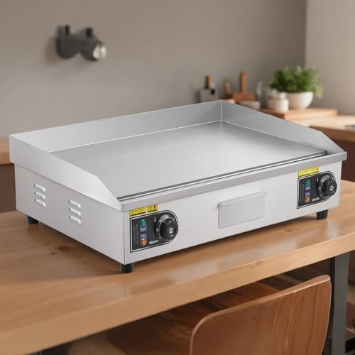 VEVOR Commercial Electric Griddle, 30" No Plug, Countertop Flat Top Griddle - size: 30"
