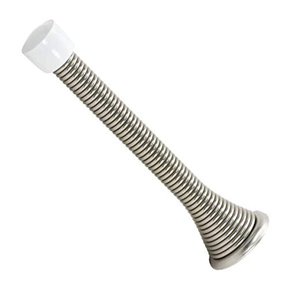 10 Pack Rok Hardware 3-3/4" (95mm) Longer Version Flexi Spring Heavy Duty Wall Door Stop Bumper ROKDS2BN, Brushed Nickel - color: Brushed Nickel, size: 10 Pack