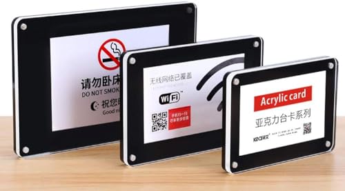 5 Pack Acrylic Label Holder (Black 90*60mm/3.54*2.36 inches)