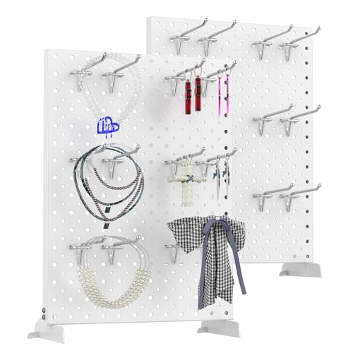 TORACK Pegboard Display Stand for Craft Shows & Fairs, White, Pack of 2 - style: 2-Pack White