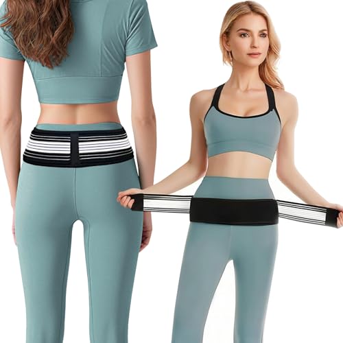 Lower Back Brace for Pain Relief - Adjustable Back Support Brace for Sciatica, SI Joint, Hip & Spine Pain - Breathable Lumbar Support Belt for Men Women for Work, Home or Exercise - size: Medium (Hip Size 30"- 43")