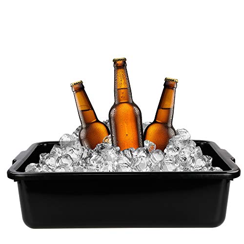 24 Liters Commercial Bus Tubs, Large Plastic Dish Bin Set of 4 - size: 24 L