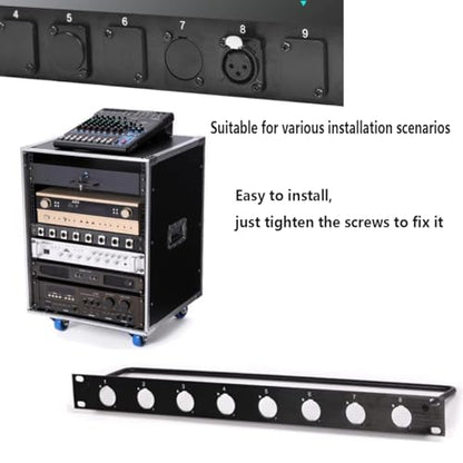 PENGLIN 10PCS Panel-Mount Blank Plate, Zinc Alloy Rack Mount Plate - color: Silver, size: Two holes(10PCS)