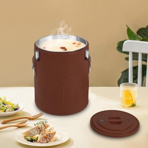 DYNAMI 10 Gal Insulated Food Container,Hot Soup Transport Container Brown - color: Brown, size: 10 Gal