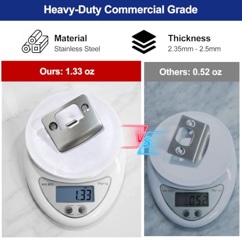 Standard Door Strike Plate Ultra Heavy-Duty Version, 2-1/4" x 1-3/4" - color: Satin Nickel
