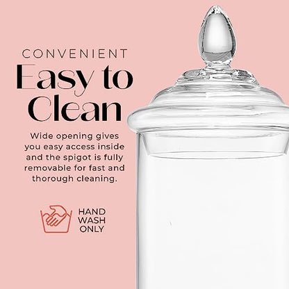 Fifth Avenue Glass Beverage Drink Dispenser Clear Provence w/Spigot - 1 Gal - color: Provence