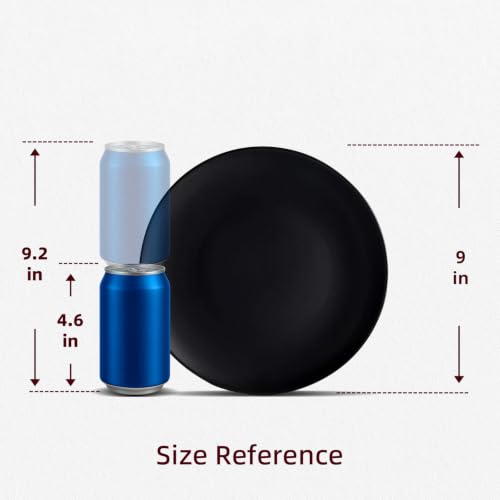 Stoneware Coupe Shape Heavy-duty Plate 9" Matte Black, Case of 24 - color: Matte Black, size: Plate 9"
