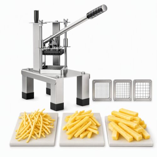 Commercial Vegetable Chopper, Stainless Steel French Fry Cutter Potato Dice