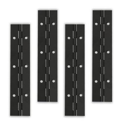 6" Piano Hinges, 4PCS 304 Stainless Steel Continuous Hinges, Black - size: 6inch