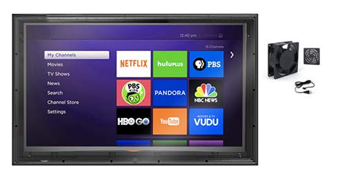 The TV Shield Outdoor TV Cover 55 Inch Weatherproof + Fan (Fits 52-55" TVs) - color: With Cooling Fan, size: 52-55"
