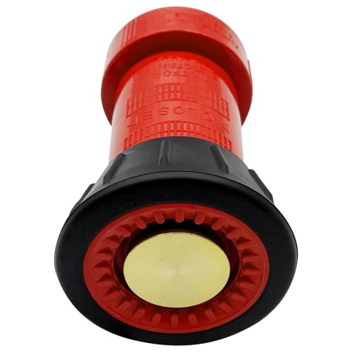 SAFBY Fire Hose Nozzle Thermoplastic Fire Equipment Spray Jet Fog (1.5" NST/NH) - color: Red, size: 1.5 inch NST