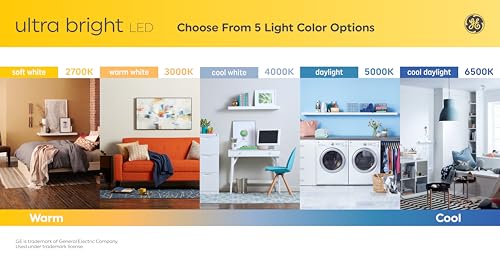 GE Ultra Bright LED Recessed Downlight Fixture, RS6 Indoor Floodlight, 6-Inch, Multiple Color Temperatures, 150 Watt Replacement (4 Pack) - style: 2200 Lumens