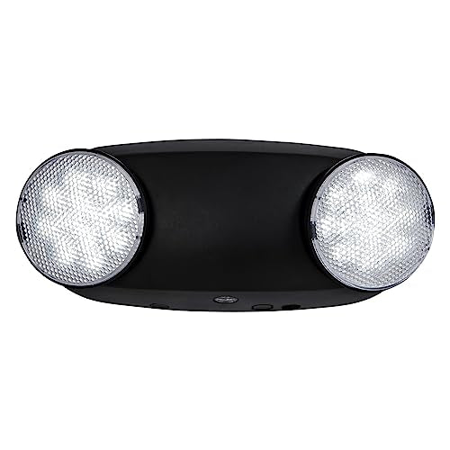 GZRUIYANG Emergency Lights with Battery Backup, 1 Pack Emergency Light, LED Commercial Emergency Lights, UL Listed, AC 120/277V, Hardwired Emergency Exit Light Fixtures for Business - (Black) - color: Black, size: 1 Pack