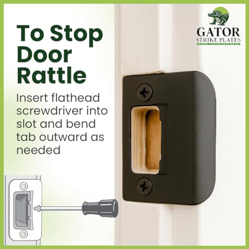 Gator Door Strike Plate 2-1/4" Latch Restorer, Oil Rubbed Bronze, 1-Pack - color: Oil Rubbed Bronze
