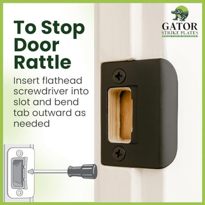 Gator Door Strike Plate 2-1/4" Latch Restorer, Oil Rubbed Bronze, 1-Pack - color: Oil Rubbed Bronze