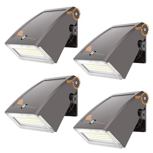 Adjustable LED Wall Pack Lights: Selectable 30W/40W/60W 5000K - size: 60W/40W/30W*4pack