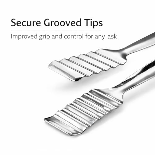 Asparagus Tongs, Stainless Steel Vegetable and Fish Serving Tongs