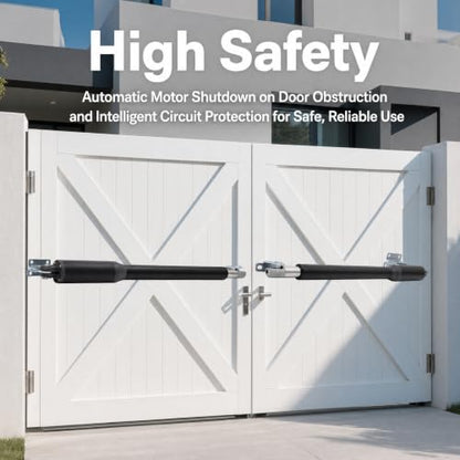 Automatic Gate Opener Kit, Dual Swing Gate Openers for Doors up to 650lb