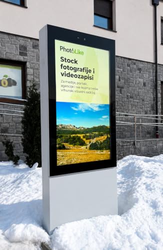 Outdoor Digital Signage Totem Kiosk with Touchscreen Display