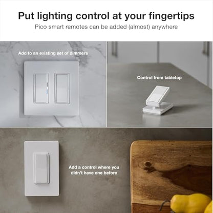 Lutron Caseta Diva Smart Dimmer Starter Kit; Dimmer, Hub, Remote, & More - color: White, size: 1 Pack, style: Smart Dimmer Hub Kit