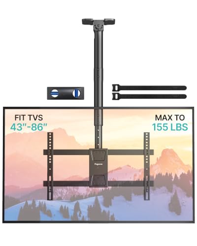 PEGZONE Ceiling TV Mount for 43-86 Inch TVs, 19.1"-36.4" Height Adjustable - size: 19.1"-36.4" Pole