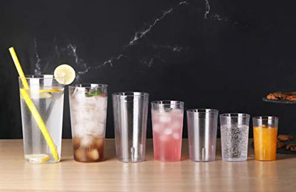New Star Foodservice | Restaurant-Grade Beverage Tumblers (Clear (Set of 12), 12 oz) - size: 12 oz